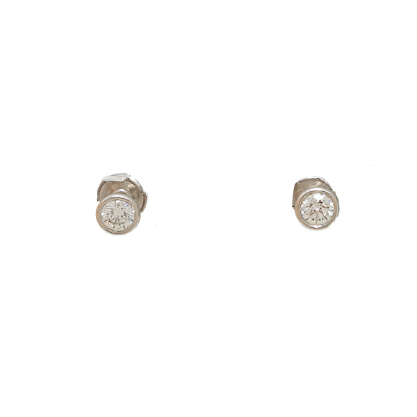 Platinum 950 Silver Stud Earrings