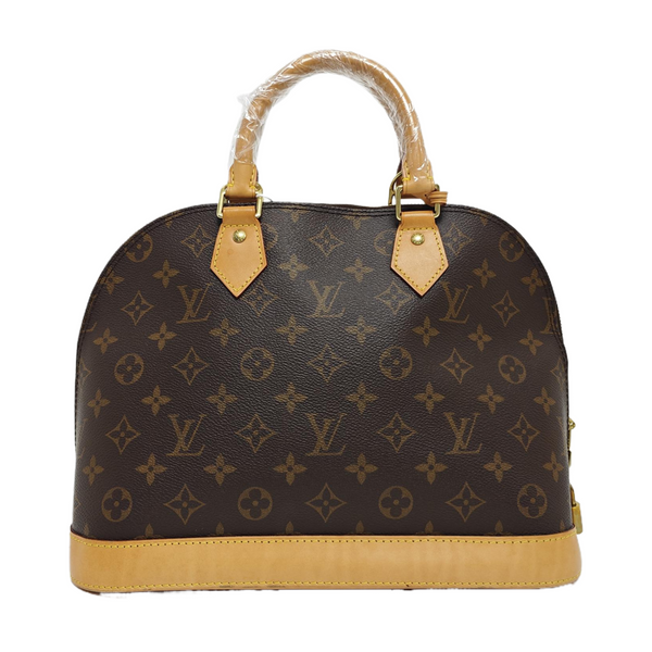 ALMA PM Monogram Coated Canvas Brown
