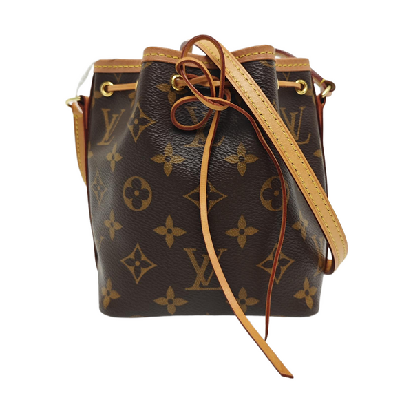 NÉONOÉ Nano Monogram Coated Canvas Brown