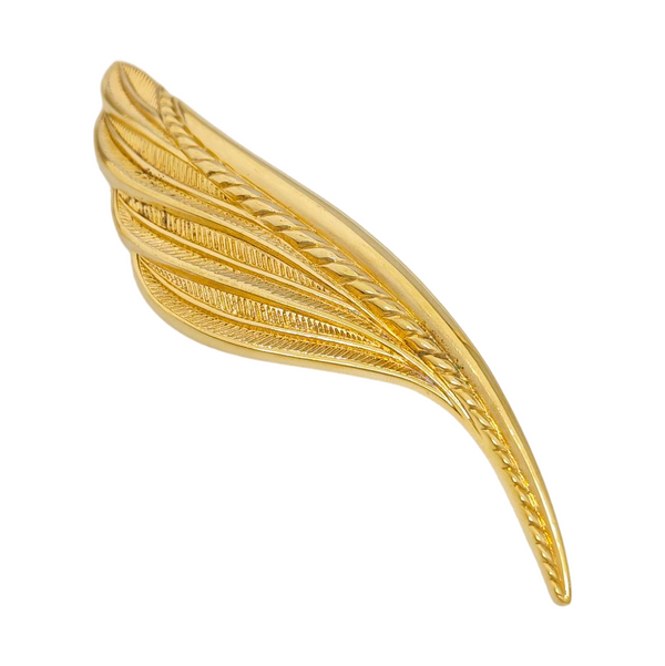 Twist Round Metal Gold Brooch