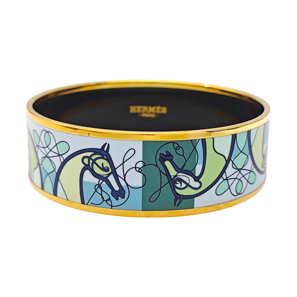 Email Metal Green Bangle