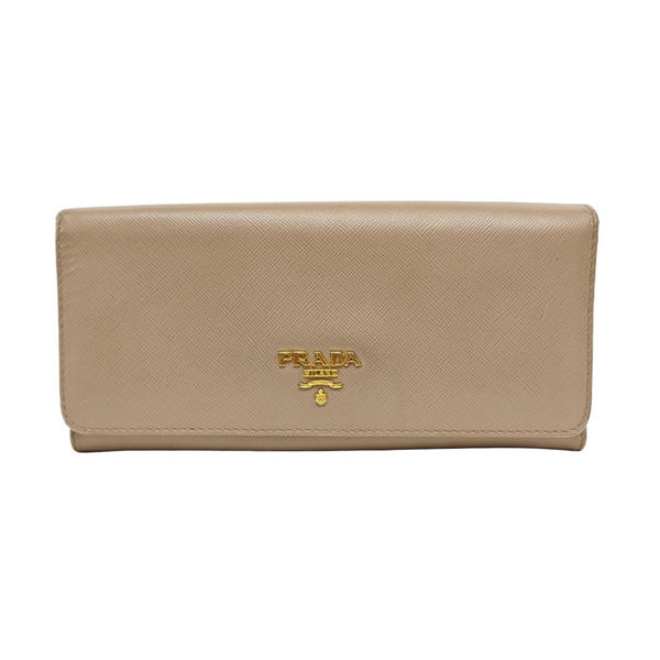 Saffiano Calfskin Wallet Beige