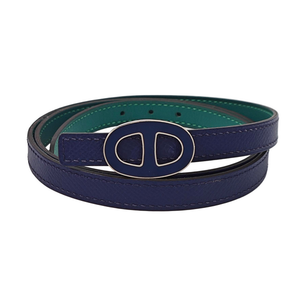 Leather Belt Blue