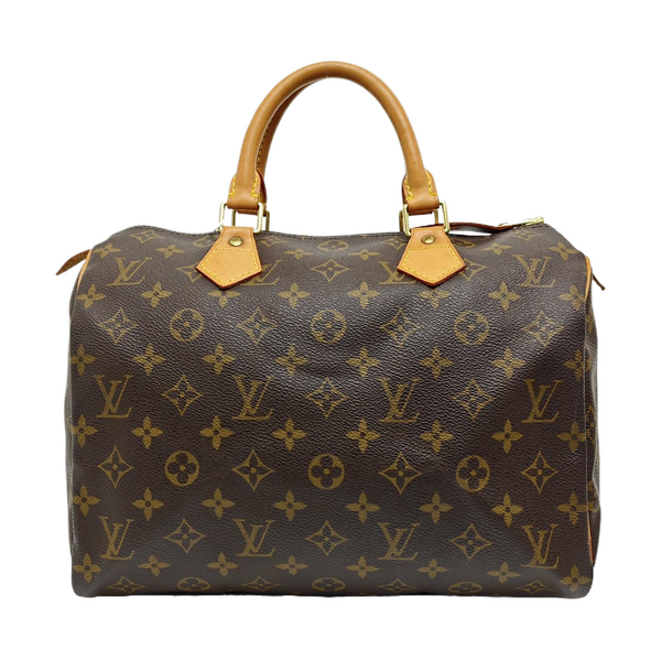 SPEEDY 30 Monogram Coated Canvas Brown