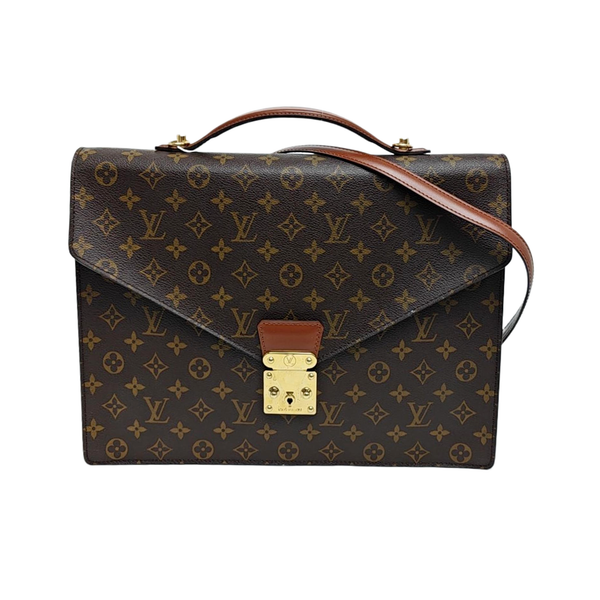 PORTE DOCUMENT Monogram Coated Canvas Brown