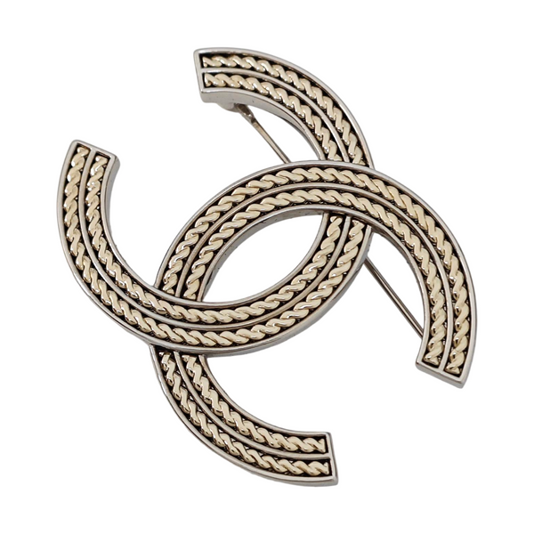 Metal Beige Brooch