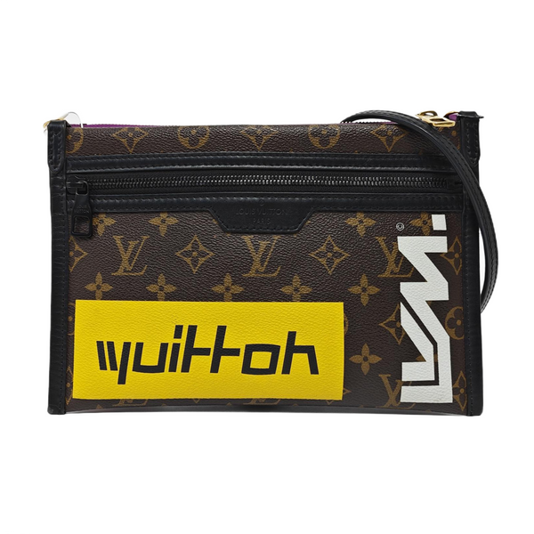 FLAT Monogram Coated Canvas Brown