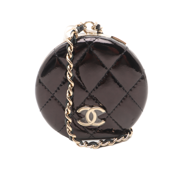 Quilted Patent Lambskin Black