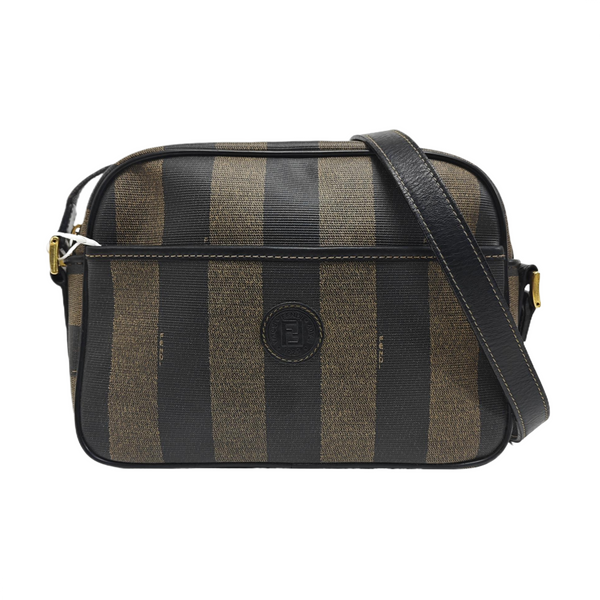 Coated Canvas Shoulder Bag Black
