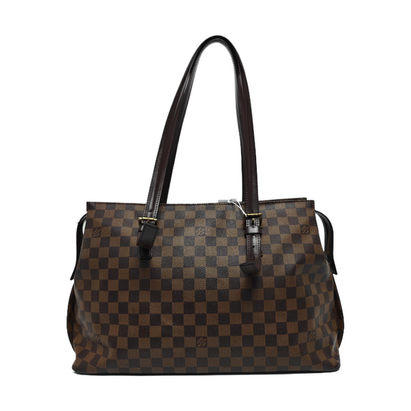 CHELSEA Damier Ebene Coated Canvas Brown