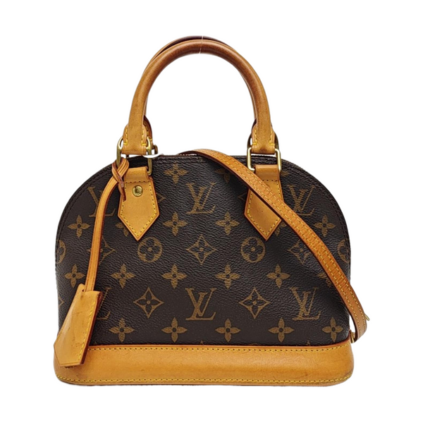 ALMA BB Monogram Coated Canvas Brown