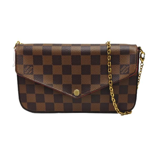 FÉLICIE Damier Ebene Coated Canvas Brown