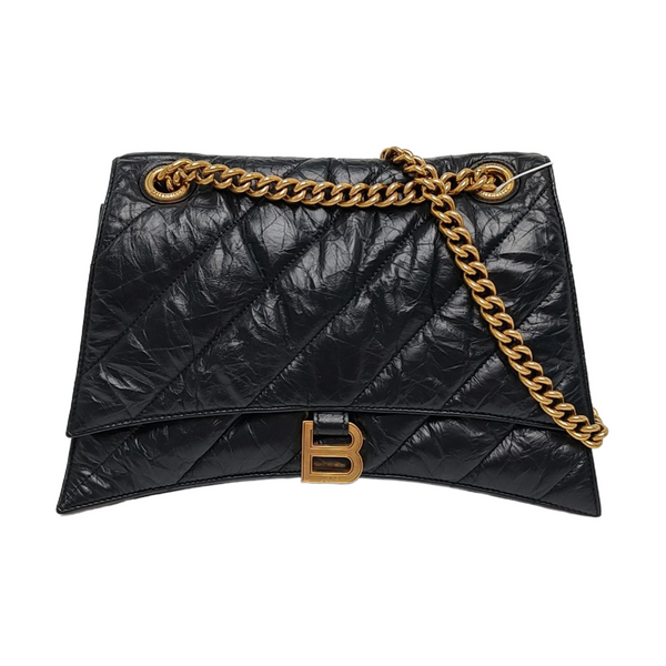 Crush Medium Quilted Calfskin Black