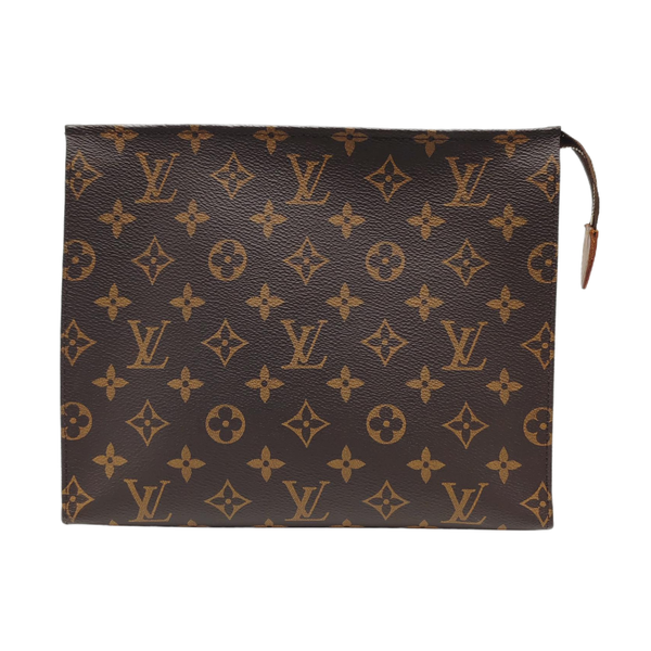 TOILET POCKET 26 Monogram Coated Canvas Brown