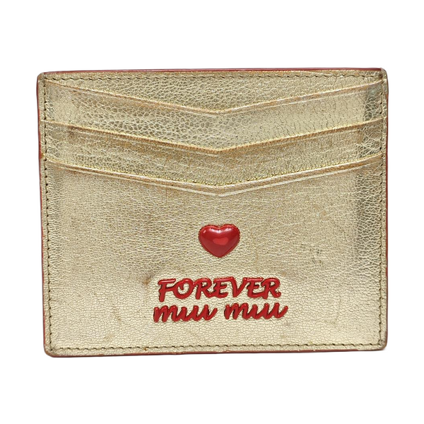 Love Lambskin Beige Card Holder
