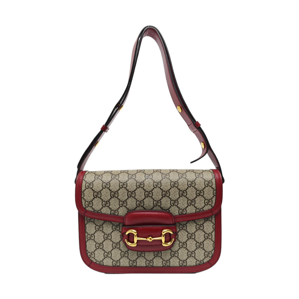 Horsebit 1955 Small Monogram Coated Canvas Beige