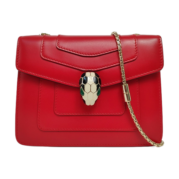 SERPENTI FOREVER Small Calfskin Red