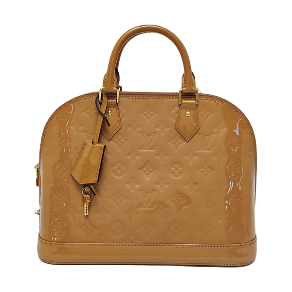 ALMA PM Monogram Patent Leather Brown