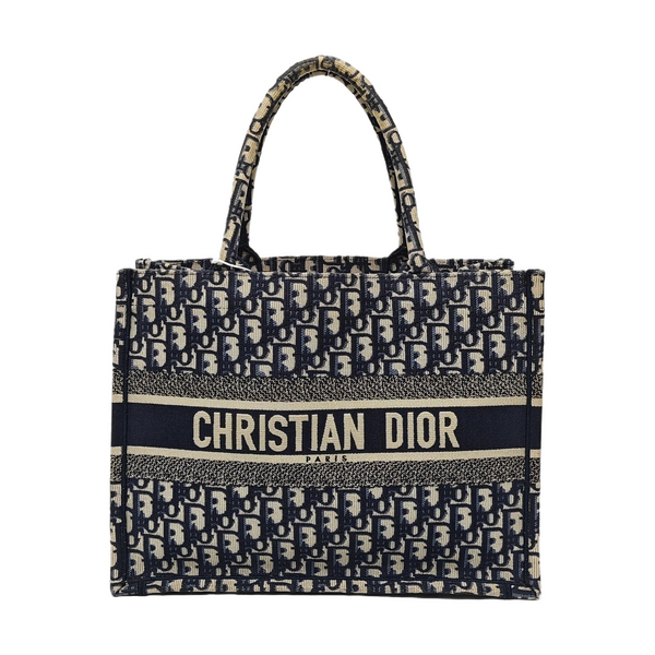 Book Tote Medium Oblique Canvas Blue