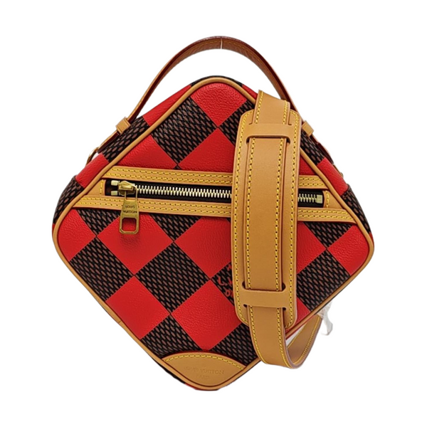 MESSENGER Damier Coated Canvas Red