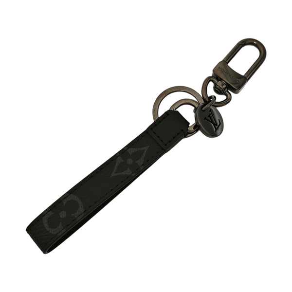 Coated Canvas Bag Charm Black