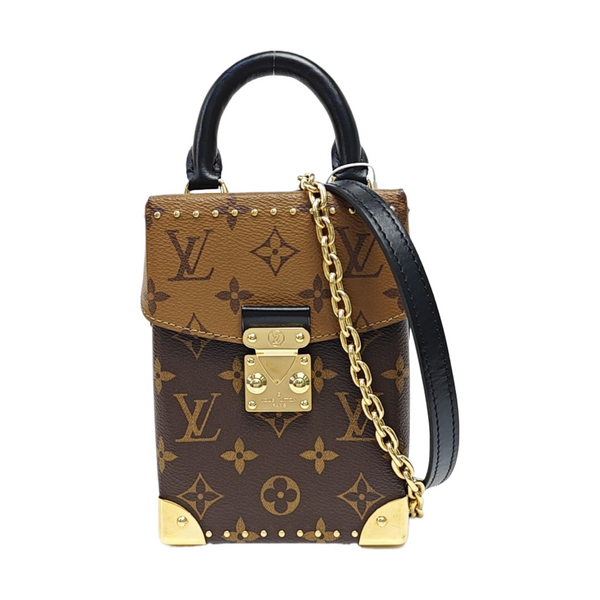 CAMERA BOX Monogram Coated Canvas Brown