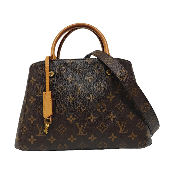 MONTAIGNE BB Monogram Coated Canvas Brown