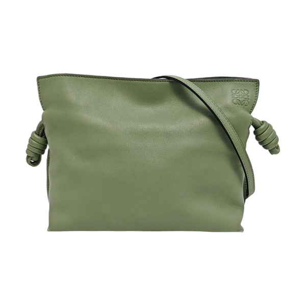 Authenticated pre-owned Flamenco Calfskin Green - Shoulder Bag at Looply