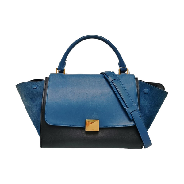 TRAPEZE Small Calfskin Blue