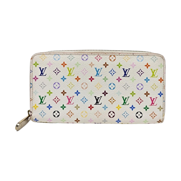LV × TM ZIPPY Monogram Coated Canvas White Wallet
