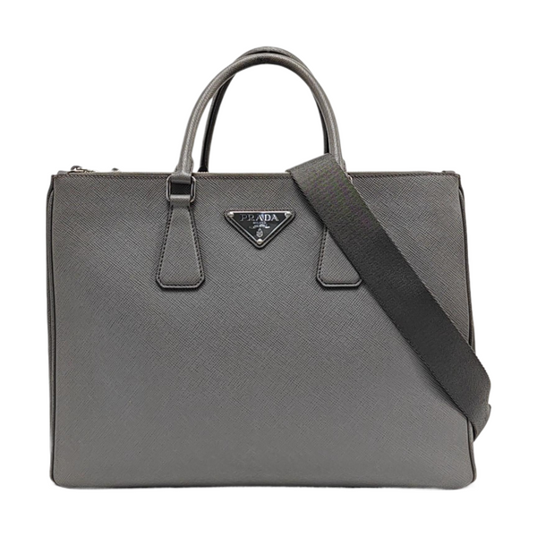 Galleria Large Saffiano Calfskin Gray