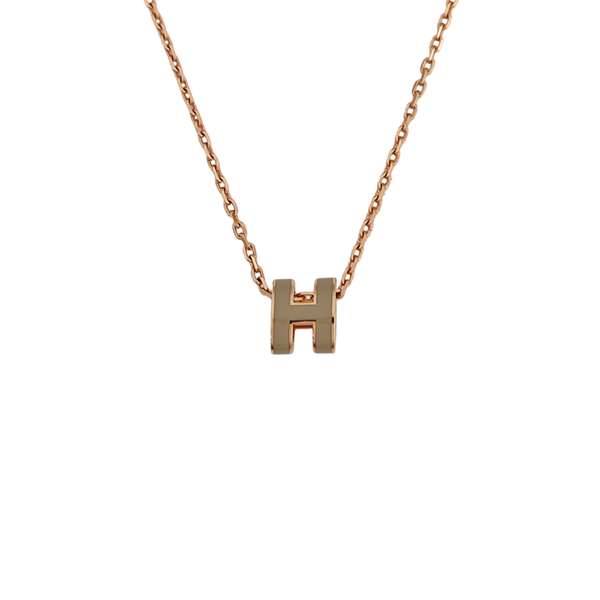 Pop H Metal Rose Gold Necklace