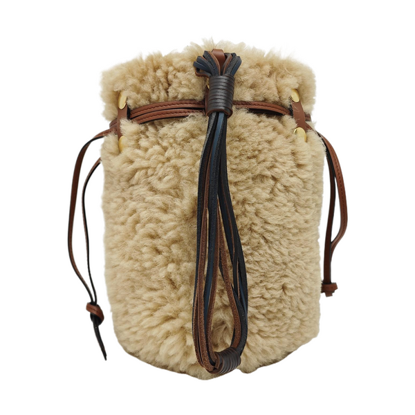 Fabric Bucket Bag Brown