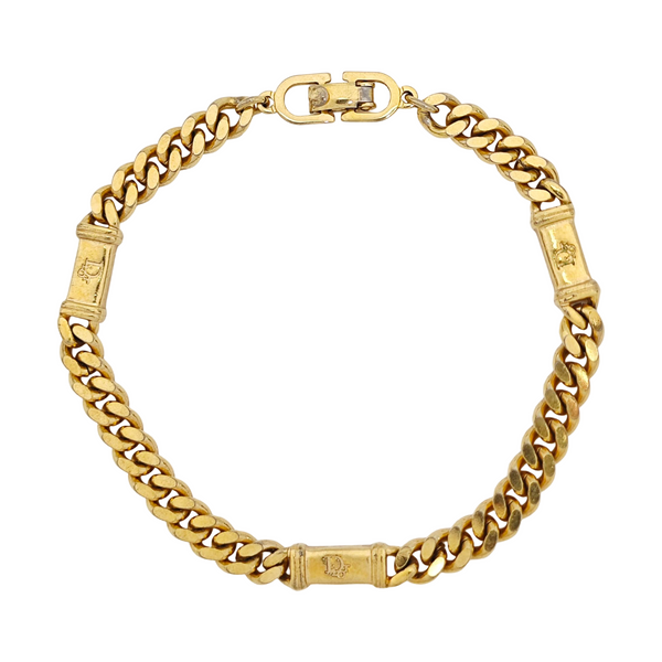 Dior Oblique Metal Gold Bracelet