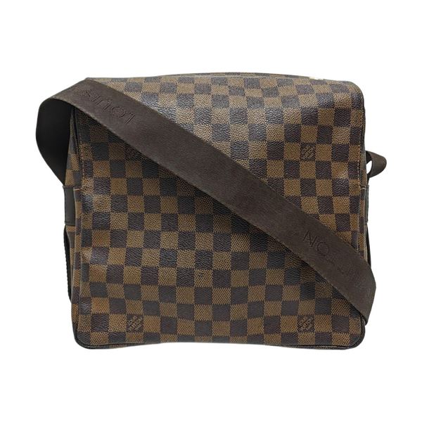 NAVIGLIO Damier Ebene Coated Canvas Brown