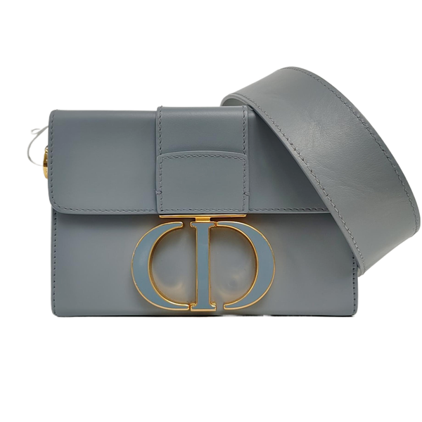 Authenticated pre-owned 30 Montaigne Calfskin Blue - Shoulder Bag at Looply