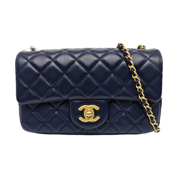 CLASSIC FLAP Mini Quilted Lambskin Blue