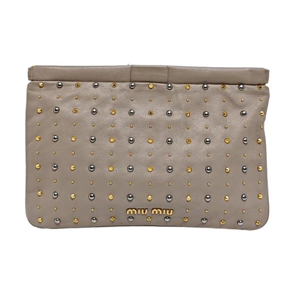 Lambskin Clutch Gray