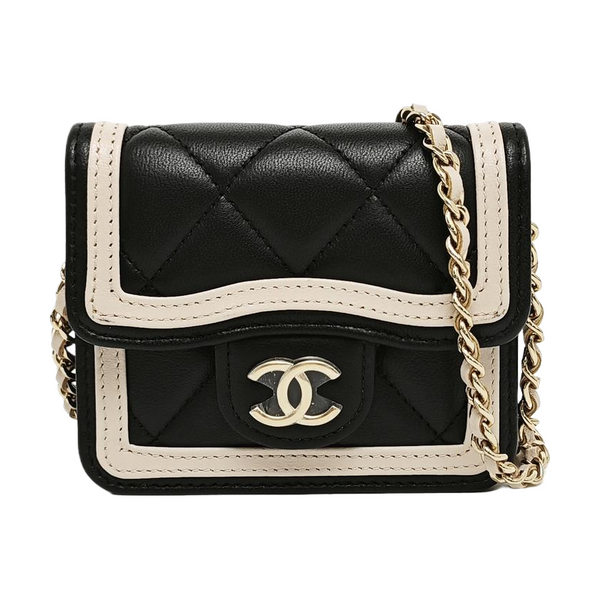 DIANA CC Quilted Lambskin Black