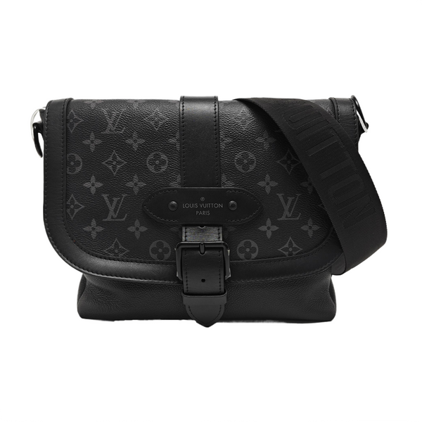 SAUMUR Monogram Coated Canvas Black