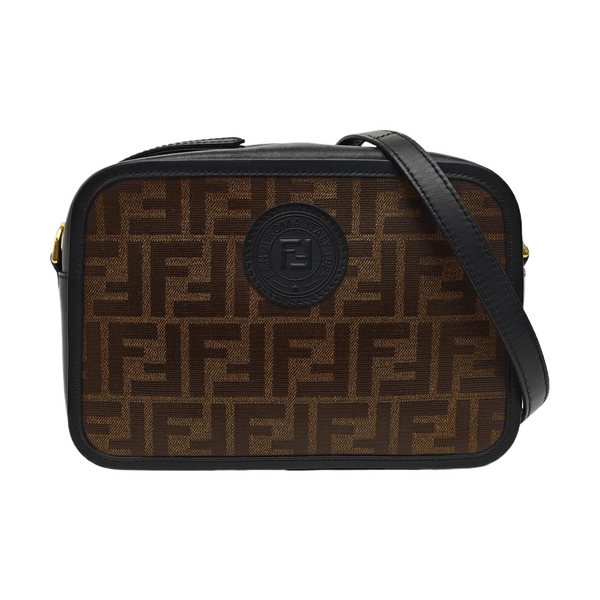 Coated Canvas Shoulder Bag Brown