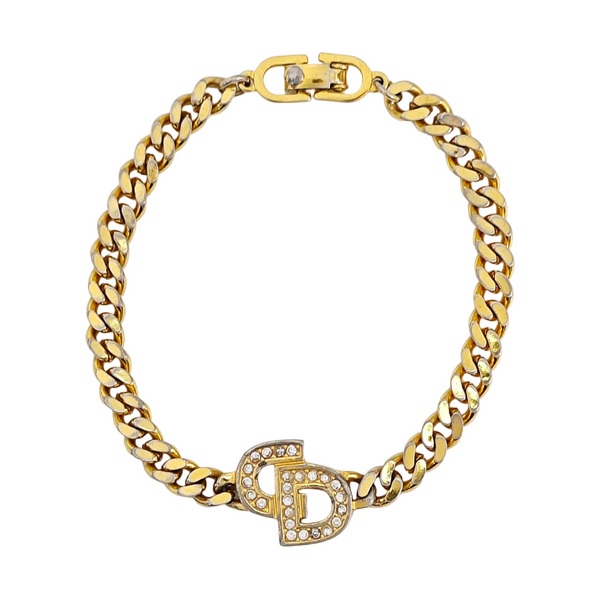 CD Navy Metal Gold Bracelet