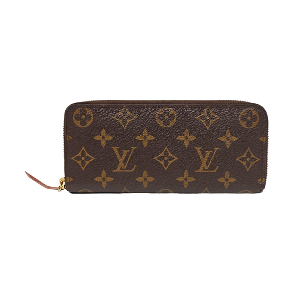 CLÉMENCE Monogram Coated Canvas Brown Wallet