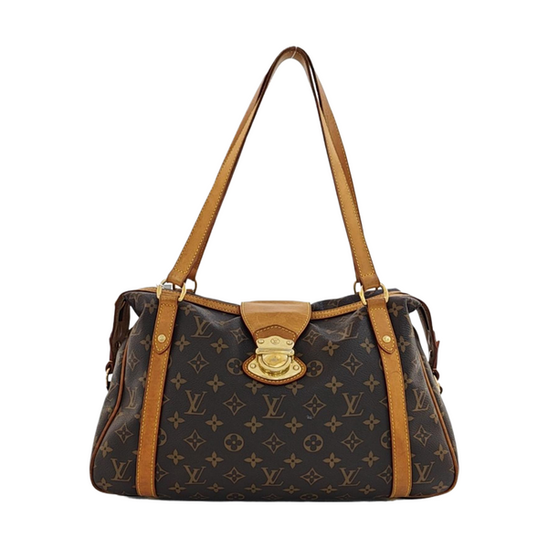 STRESA Monogram Coated Canvas Brown
