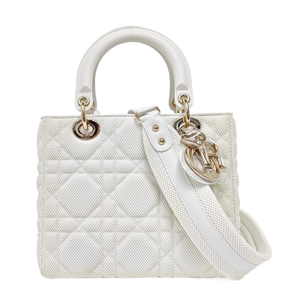 Lady D-Lite Mediano Tejido Acolchado Blanco