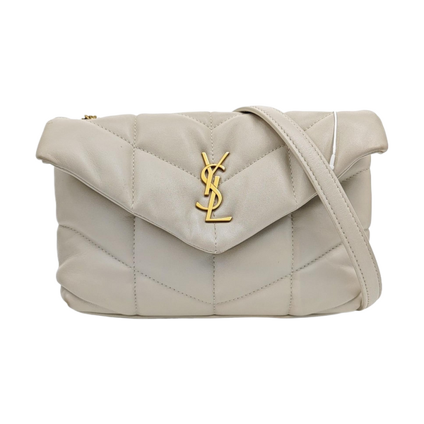 PUFFER Mini Quilted Lambskin White