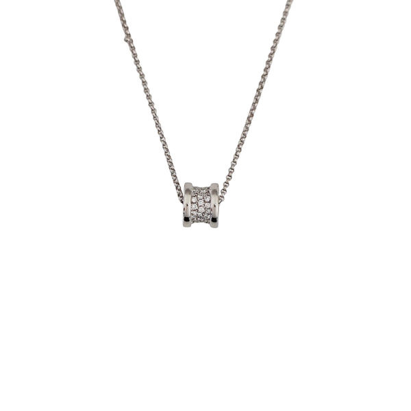 B.ZERO1 18k White Gold Silver Necklace