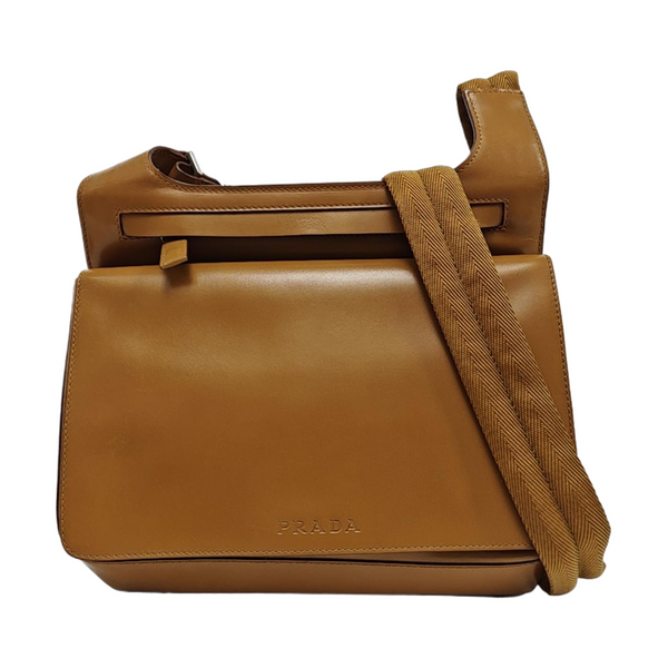 Calfskin Shoulder Bag Brown