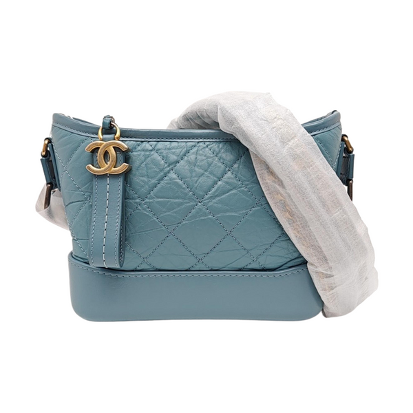 GABRIELLE Small Quilted Vintage Calf Blue