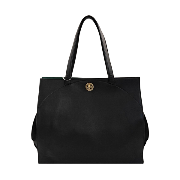 Quilted Calfskin Tote Bag Black